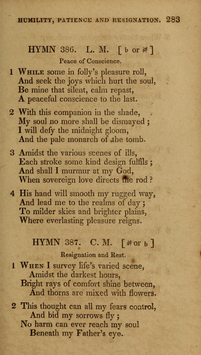 The New Hymn Book, Designed for Universalist Societies: compiled from approved authors, with variations and additions (9th ed.) page 283
