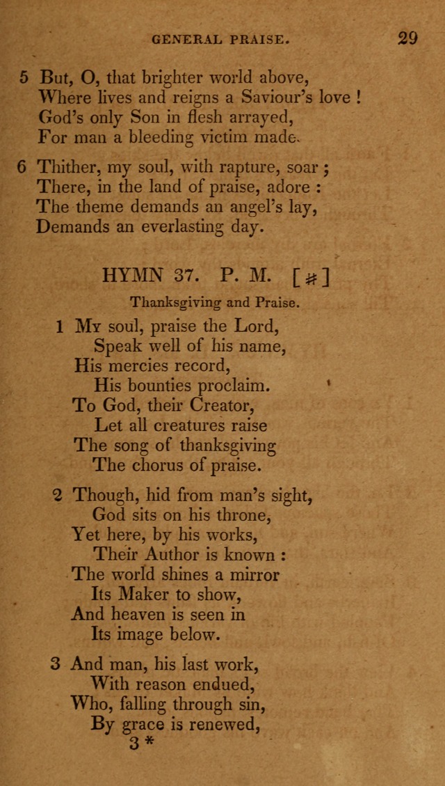 The New Hymn Book, Designed for Universalist Societies: compiled from approved authors, with variations and additions (9th ed.) page 29
