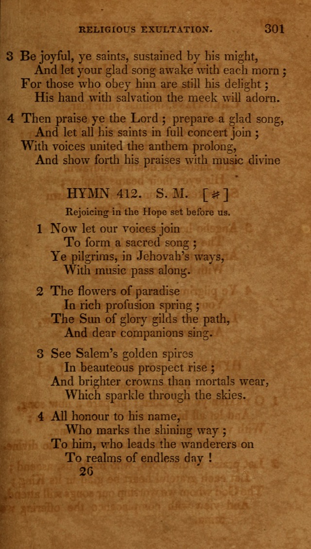 The New Hymn Book, Designed for Universalist Societies: compiled from approved authors, with variations and additions (9th ed.) page 303