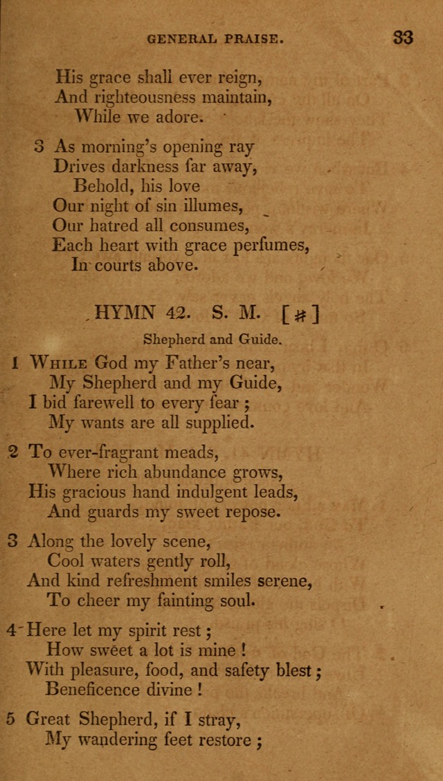 The New Hymn Book, Designed for Universalist Societies: compiled from approved authors, with variations and additions (9th ed.) page 33