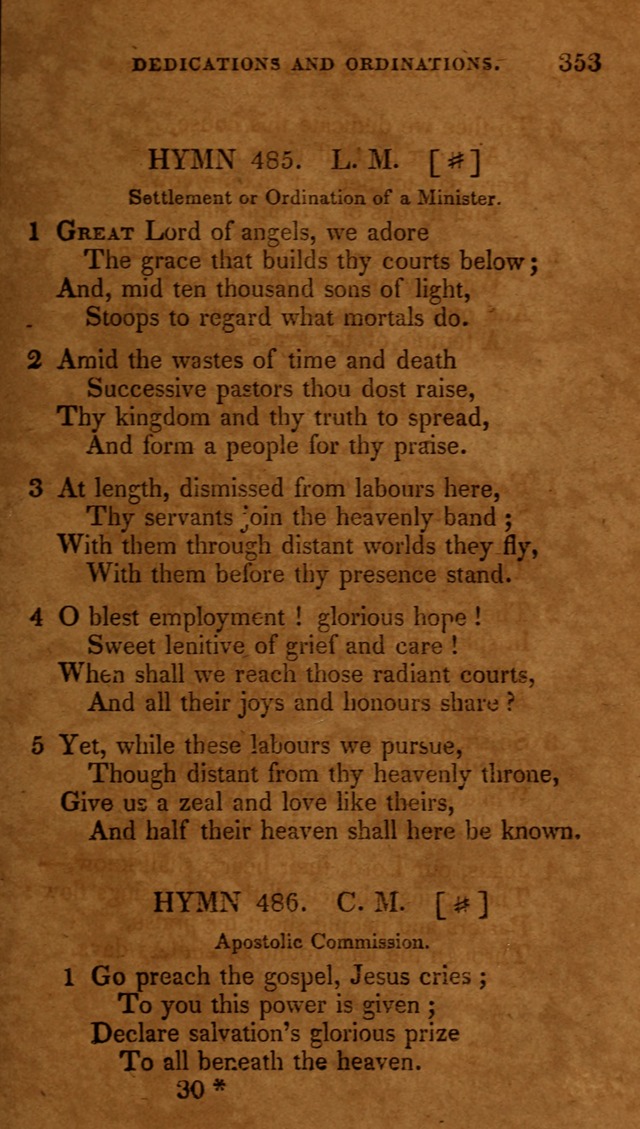 The New Hymn Book, Designed for Universalist Societies: compiled from approved authors, with variations and additions (9th ed.) page 353