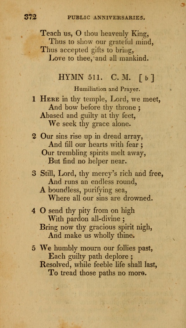 The New Hymn Book, Designed for Universalist Societies: compiled from approved authors, with variations and additions (9th ed.) page 372