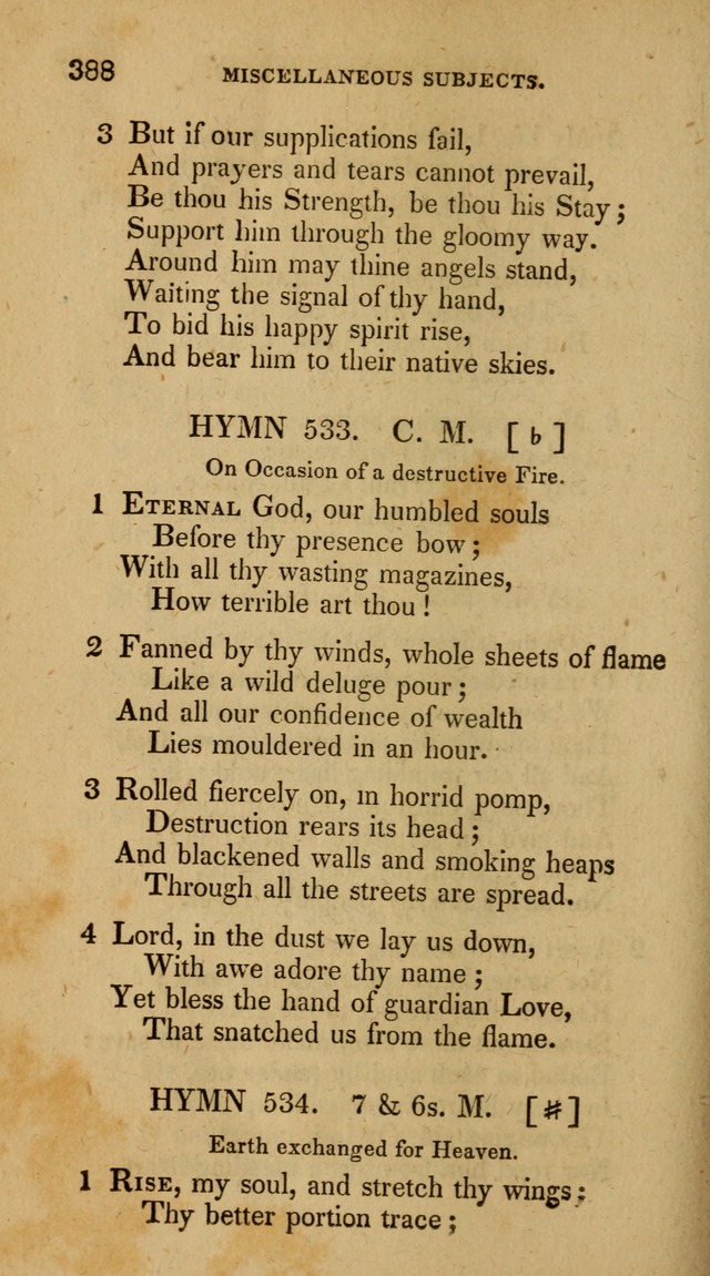 The New Hymn Book, Designed for Universalist Societies: compiled from approved authors, with variations and additions (9th ed.) page 388