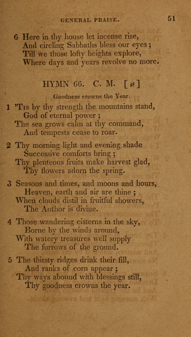 The New Hymn Book, Designed for Universalist Societies: compiled from approved authors, with variations and additions (9th ed.) page 51