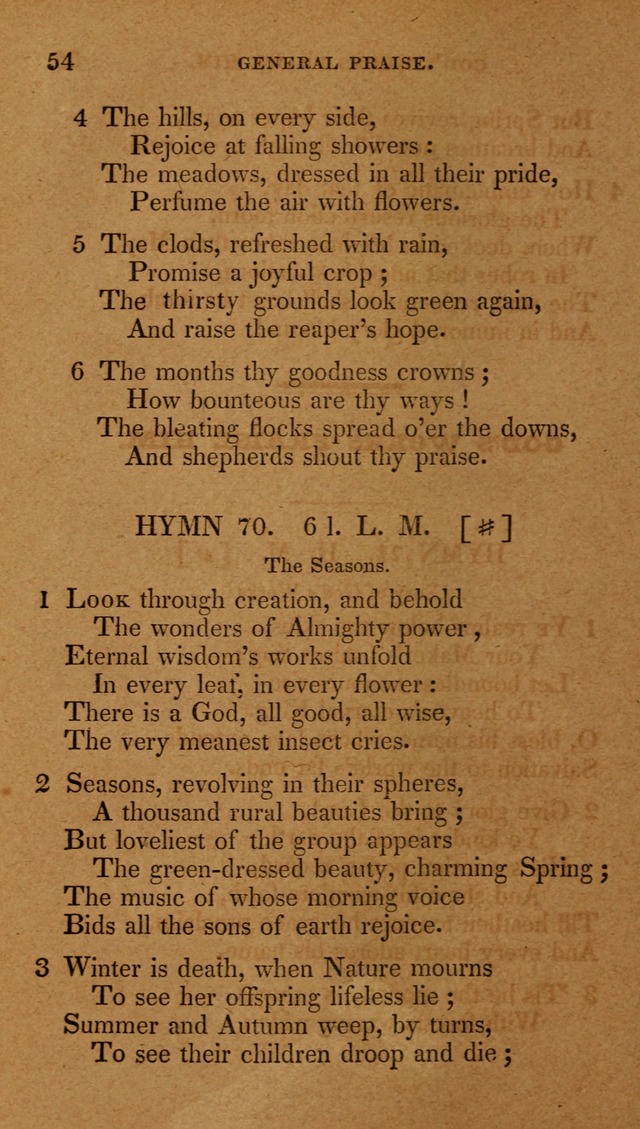 The New Hymn Book, Designed for Universalist Societies: compiled from approved authors, with variations and additions (9th ed.) page 54