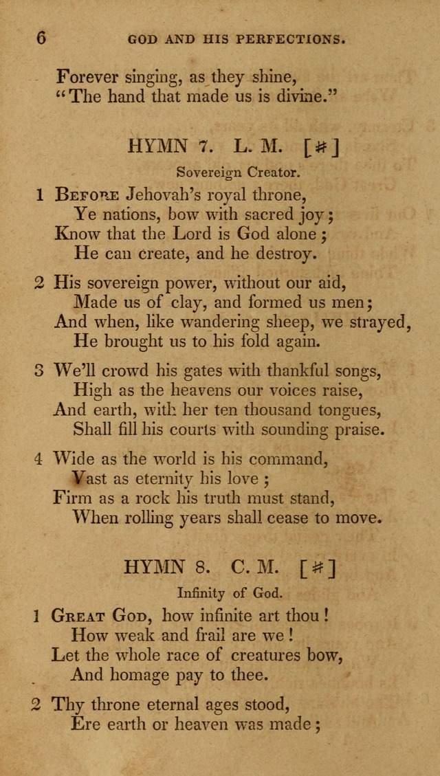 The New Hymn Book, Designed for Universalist Societies: compiled from approved authors, with variations and additions (9th ed.) page 6