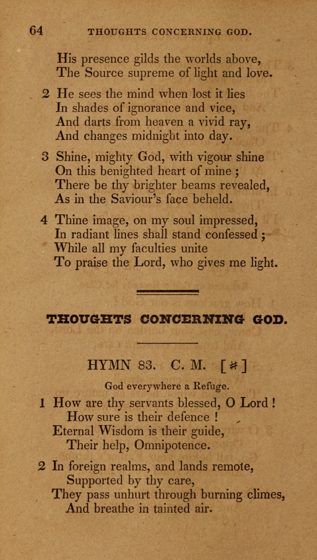 The New Hymn Book, Designed for Universalist Societies: compiled from approved authors, with variations and additions (9th ed.) page 64