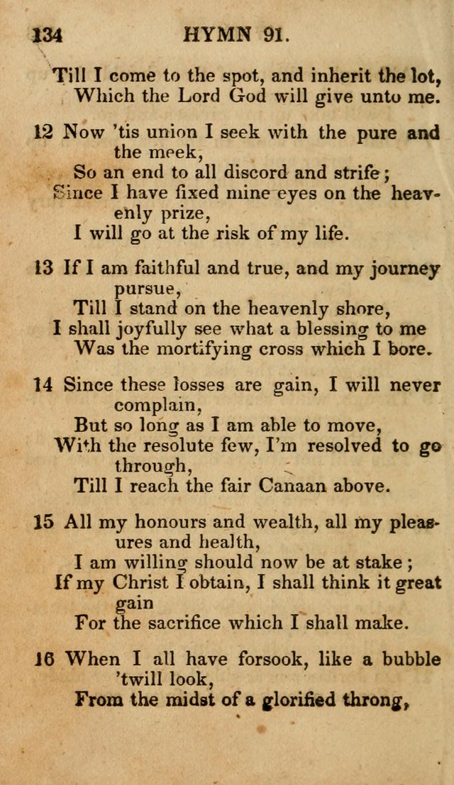 The New and Improved Camp Meeting Hymn Book; being a choice selection of hymns from the most approved authors designed to aid in the public and private devotion of Christians (4th ed. Stereotype) page 136