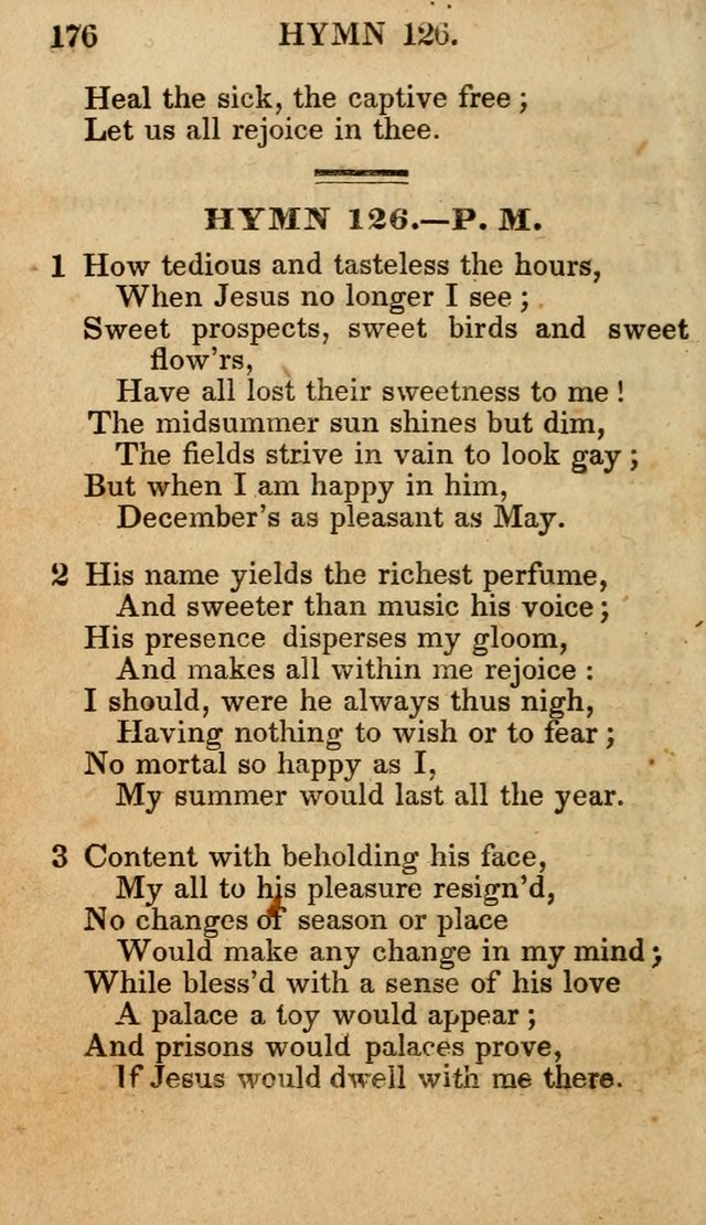 The New and Improved Camp Meeting Hymn Book; being a choice selection of hymns from the most approved authors designed to aid in the public and private devotion of Christians (4th ed. Stereotype) page 178