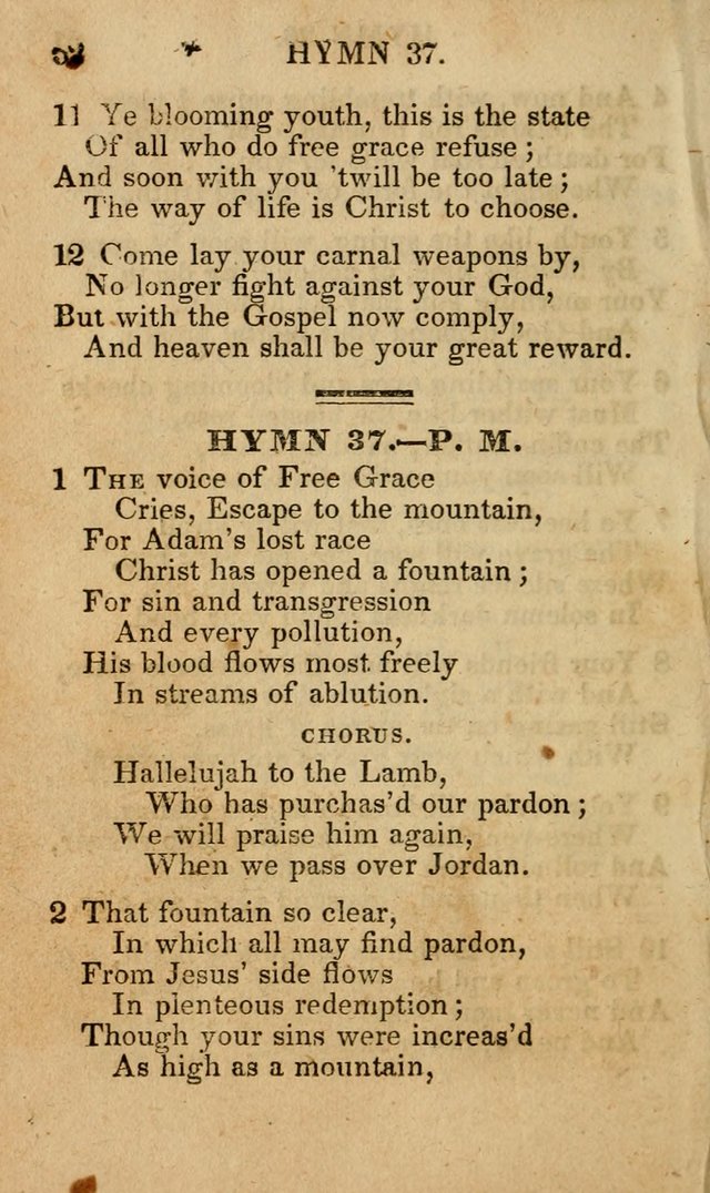 The New and Improved Camp Meeting Hymn Book; being a choice selection of hymns from the most approved authors designed to aid in the public and private devotion of Christians (4th ed. Stereotype) page 52