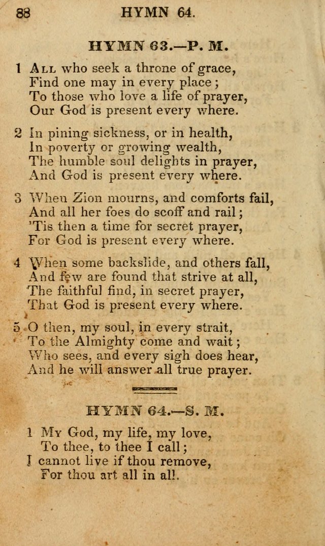 The New and Improved Camp Meeting Hymn Book; being a choice selection of hymns from the most approved authors designed to aid in the public and private devotion of Christians (4th ed. Stereotype) page 90