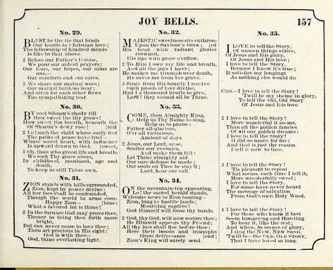 New Joy Bells: a collection of choice music for the Sunday-school, embracing several first prize songs written for the national content, besides a select variety of new songs never published before page 157