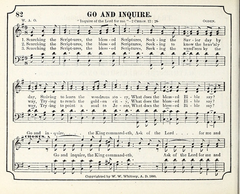 New Joy Bells: a collection of choice music for the Sunday-school, embracing several first prize songs written for the national content, besides a select variety of new songs never published before page 82