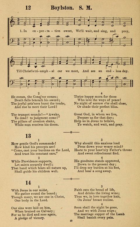 The New Jubilee Harp: or Christian hymns and song. a new collection of hymns and tunes for public and social worship page 10