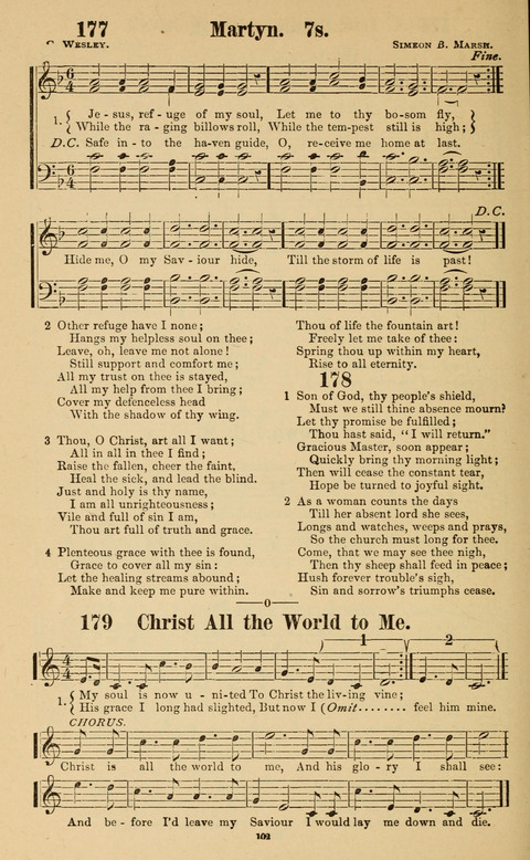 The New Jubilee Harp: or Christian hymns and song. a new collection of hymns and tunes for public and social worship page 102