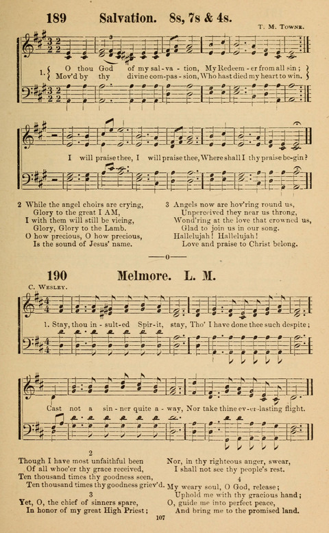The New Jubilee Harp: or Christian hymns and song. a new collection of hymns and tunes for public and social worship page 107