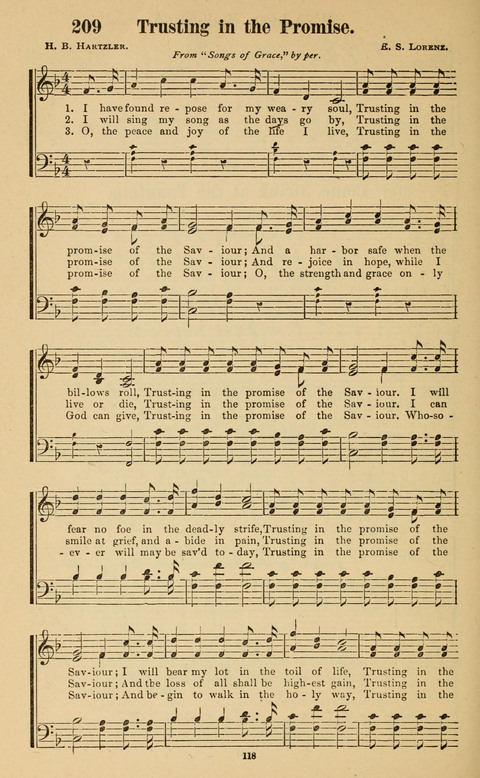 The New Jubilee Harp: or Christian hymns and song. a new collection of hymns and tunes for public and social worship page 118