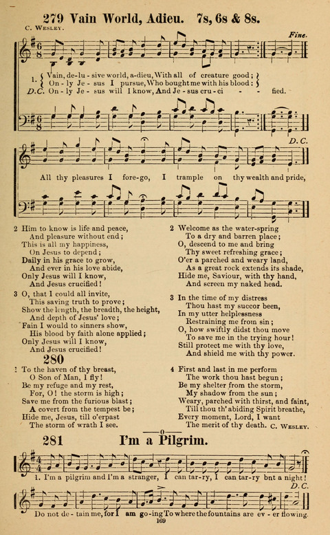 The New Jubilee Harp: or Christian hymns and song. a new collection of hymns and tunes for public and social worship page 169