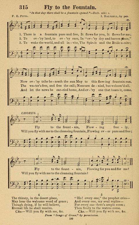 The New Jubilee Harp: or Christian hymns and song. a new collection of hymns and tunes for public and social worship page 190