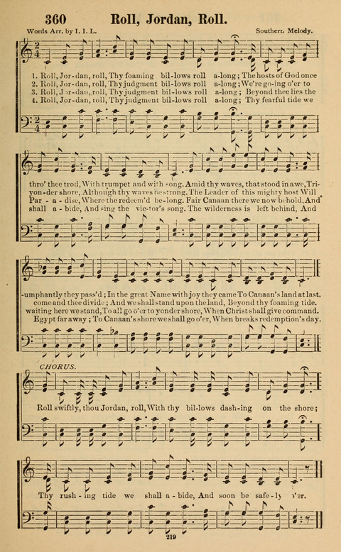 The New Jubilee Harp: or Christian hymns and song. a new collection of hymns and tunes for public and social worship page 219