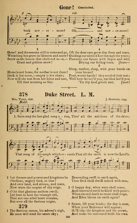 The New Jubilee Harp: or Christian hymns and song. a new collection of hymns and tunes for public and social worship page 229