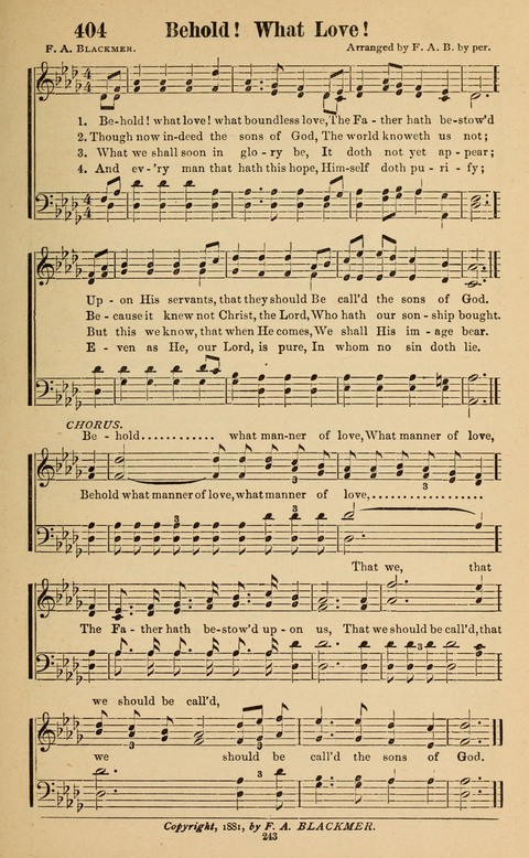 The New Jubilee Harp: or Christian hymns and song. a new collection of hymns and tunes for public and social worship page 243