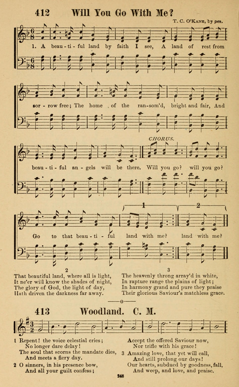 The New Jubilee Harp: or Christian hymns and song. a new collection of hymns and tunes for public and social worship page 248
