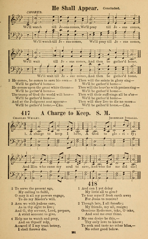 The New Jubilee Harp: or Christian hymns and song. a new collection of hymns and tunes for public and social worship page 251