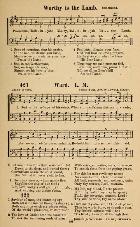 The New Jubilee Harp: or Christian hymns and song. a new collection of hymns and tunes for public and social worship page 253