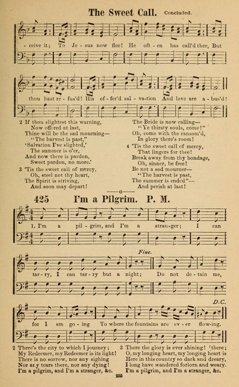The New Jubilee Harp: or Christian hymns and song. a new collection of hymns and tunes for public and social worship page 255
