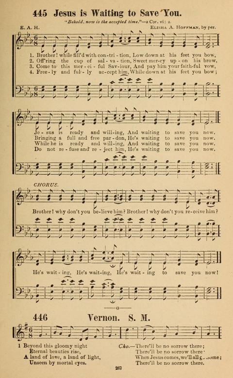 The New Jubilee Harp: or Christian hymns and song. a new collection of hymns and tunes for public and social worship page 267
