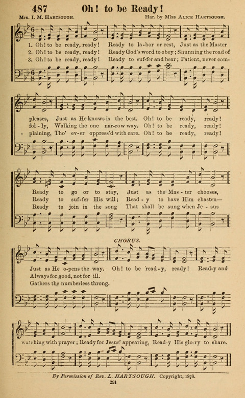 The New Jubilee Harp: or Christian hymns and song. a new collection of hymns and tunes for public and social worship page 291