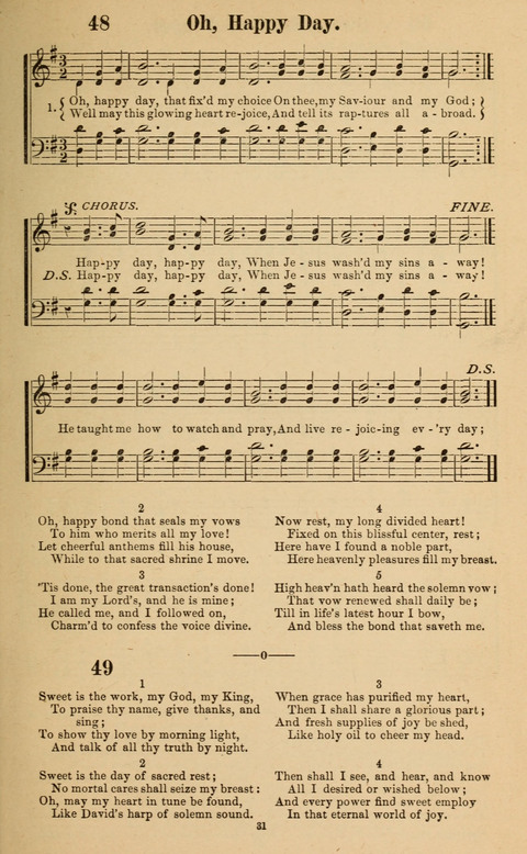The New Jubilee Harp: or Christian hymns and song. a new collection of hymns and tunes for public and social worship page 31
