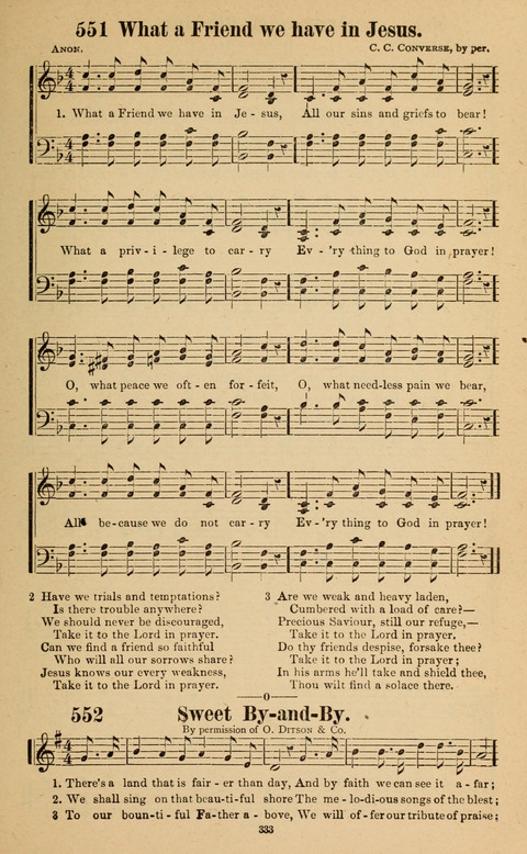 The New Jubilee Harp: or Christian hymns and song. a new collection of hymns and tunes for public and social worship page 333