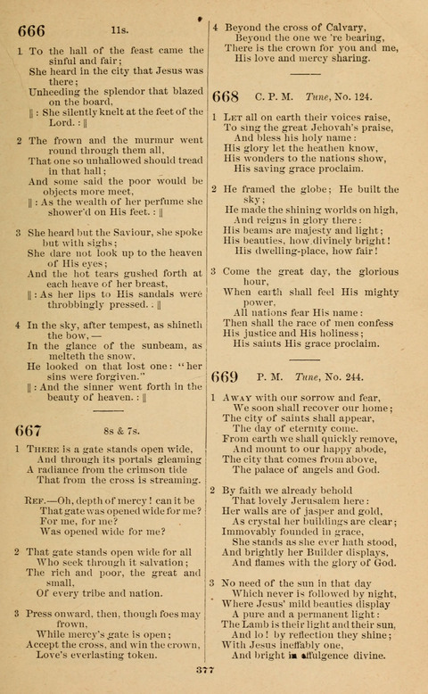 The New Jubilee Harp: or Christian hymns and song. a new collection of hymns and tunes for public and social worship page 377