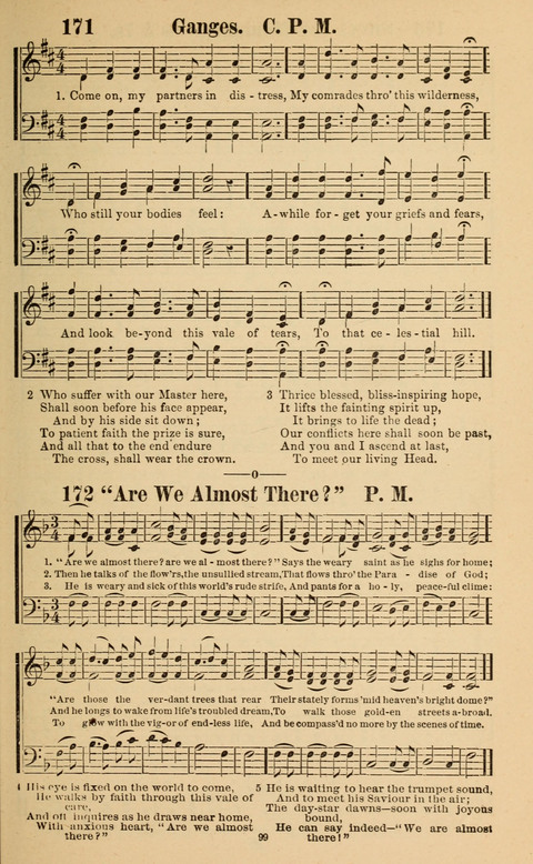 The New Jubilee Harp: or Christian hymns and song. a new collection of hymns and tunes for public and social worship page 99