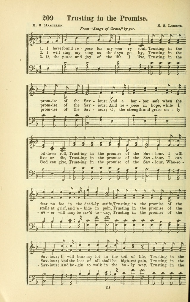 The New Jubilee Harp: or Christian hymns and songs. a new collection of hymns and tunes for public and social worship (With supplement) page 118