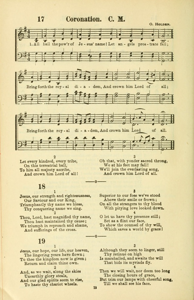 The New Jubilee Harp: or Christian hymns and songs. a new collection of hymns and tunes for public and social worship (With supplement) page 12