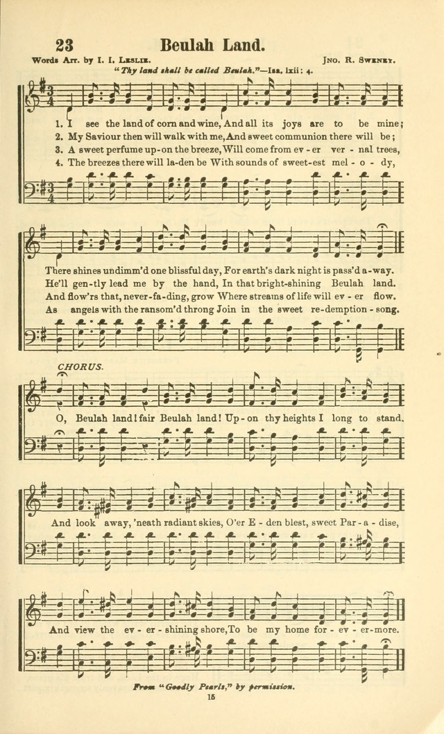 The New Jubilee Harp: or Christian hymns and songs. a new collection of hymns and tunes for public and social worship (With supplement) page 15