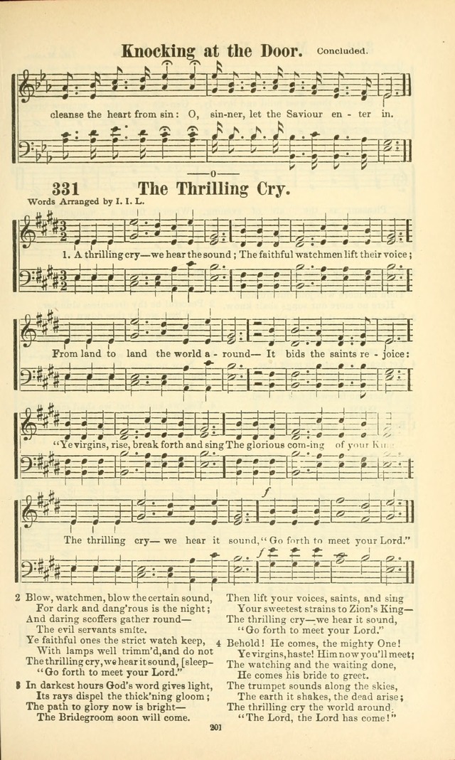 The New Jubilee Harp: or Christian hymns and songs. a new collection of hymns and tunes for public and social worship (With supplement) page 203