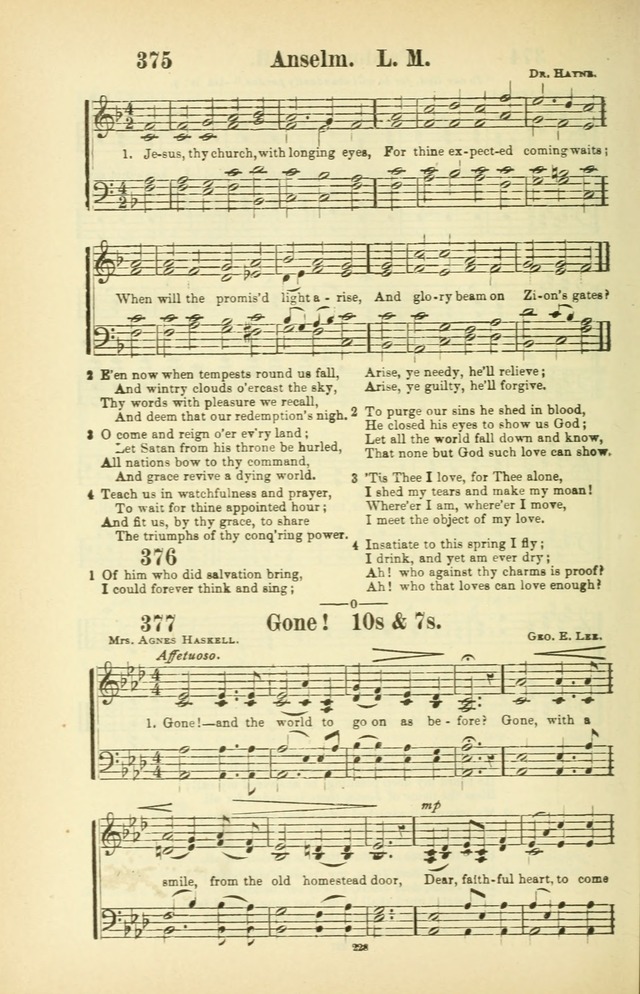 The New Jubilee Harp: or Christian hymns and songs. a new collection of hymns and tunes for public and social worship (With supplement) page 230