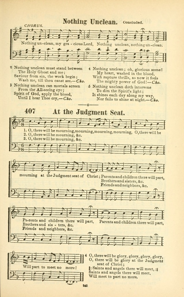 The New Jubilee Harp: or Christian hymns and songs. a new collection of hymns and tunes for public and social worship (With supplement) page 249