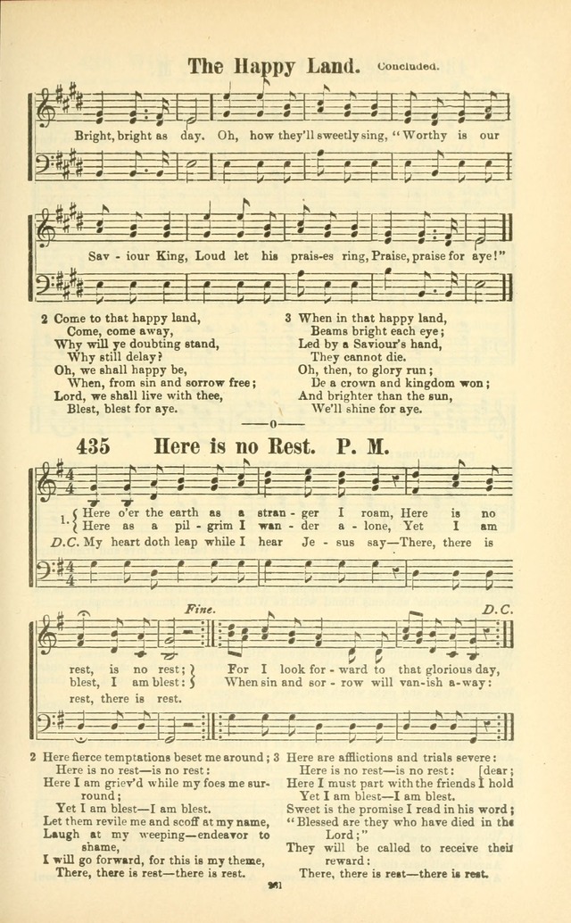 The New Jubilee Harp: or Christian hymns and songs. a new collection of hymns and tunes for public and social worship (With supplement) page 265