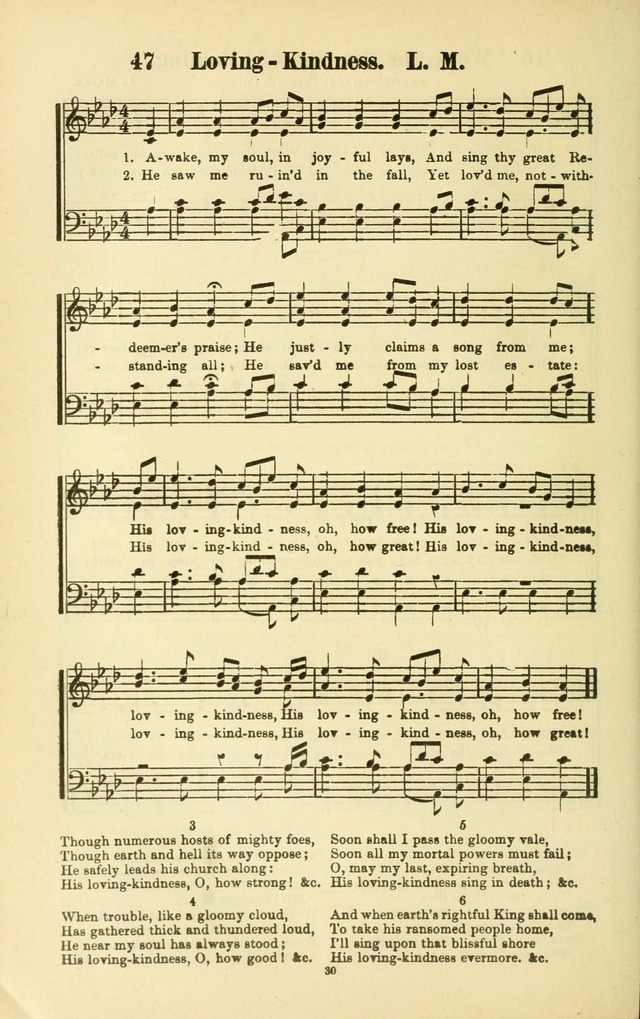 The New Jubilee Harp: or Christian hymns and songs. a new collection of hymns and tunes for public and social worship (With supplement) page 30