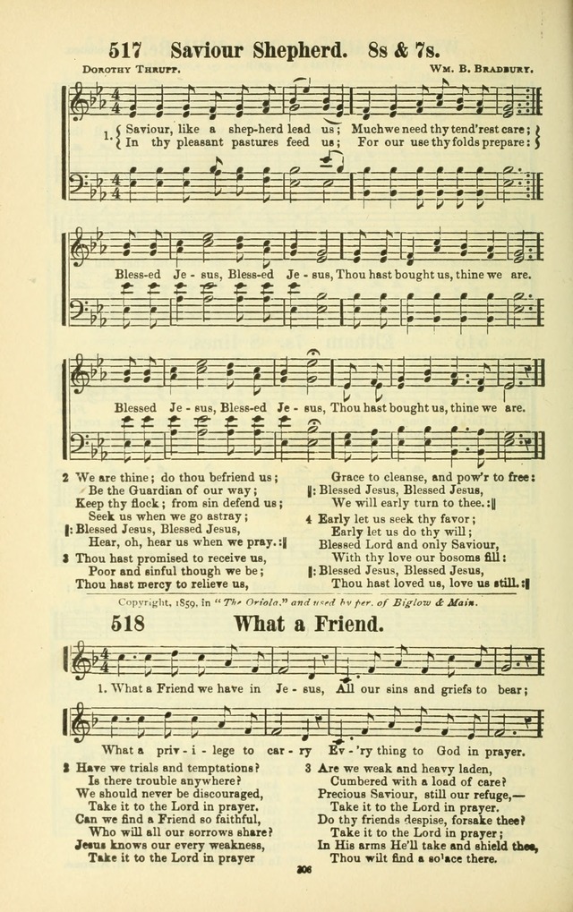 The New Jubilee Harp: or Christian hymns and songs. a new collection of hymns and tunes for public and social worship (With supplement) page 310