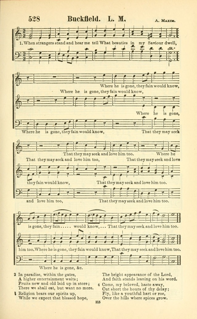The New Jubilee Harp: or Christian hymns and songs. a new collection of hymns and tunes for public and social worship (With supplement) page 319