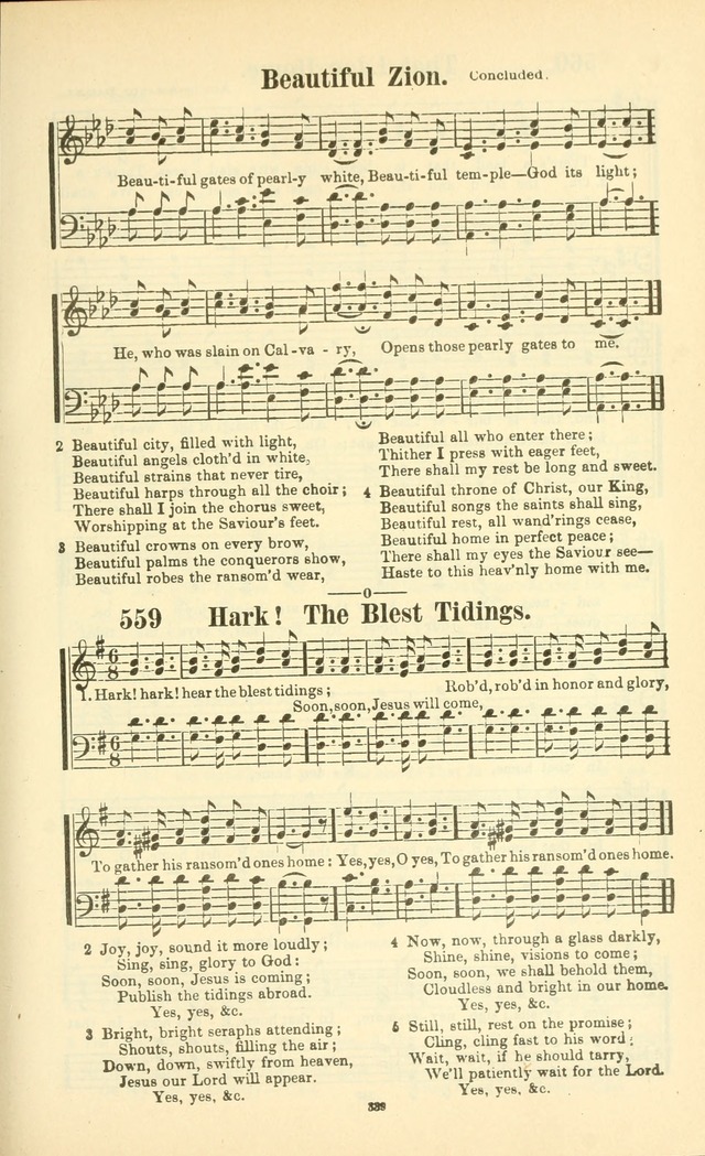 The New Jubilee Harp: or Christian hymns and songs. a new collection of hymns and tunes for public and social worship (With supplement) page 343
