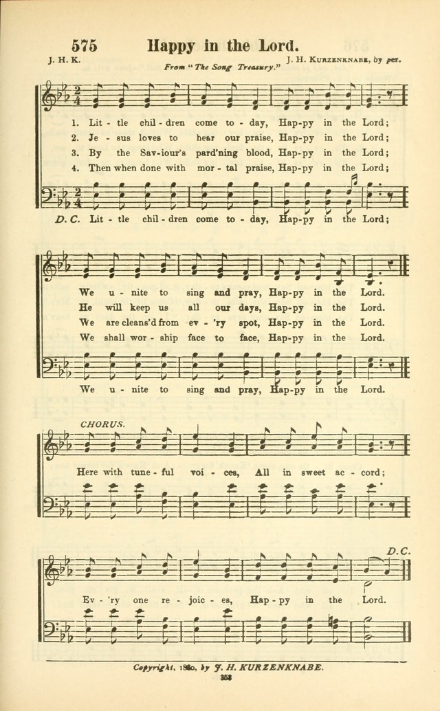 The New Jubilee Harp: or Christian hymns and songs. a new collection of hymns and tunes for public and social worship (With supplement) page 357
