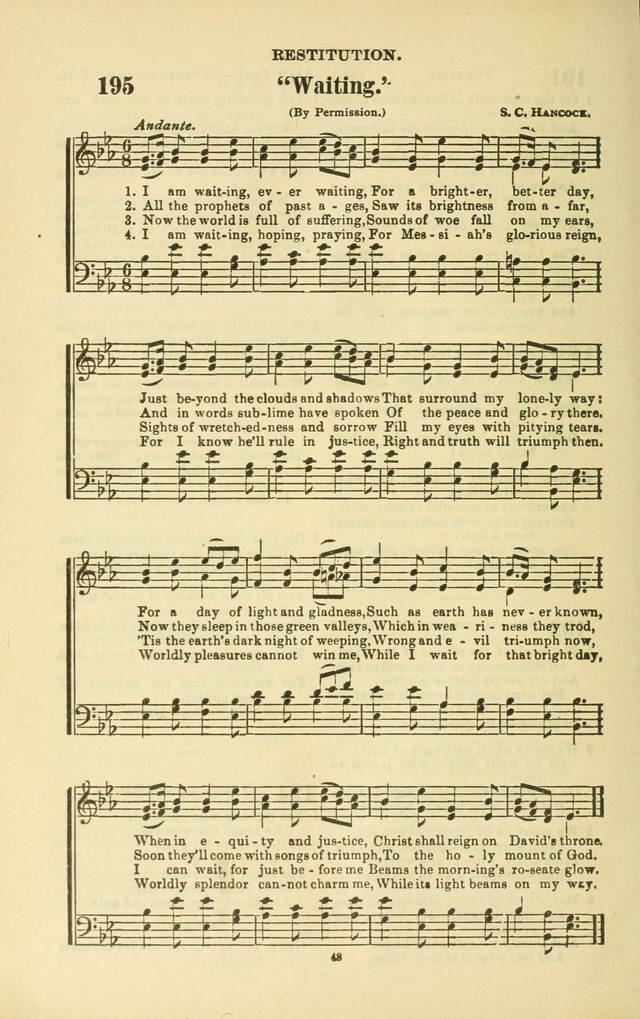 The New Jubilee Harp: or Christian hymns and songs. a new collection of hymns and tunes for public and social worship (With supplement) page 454