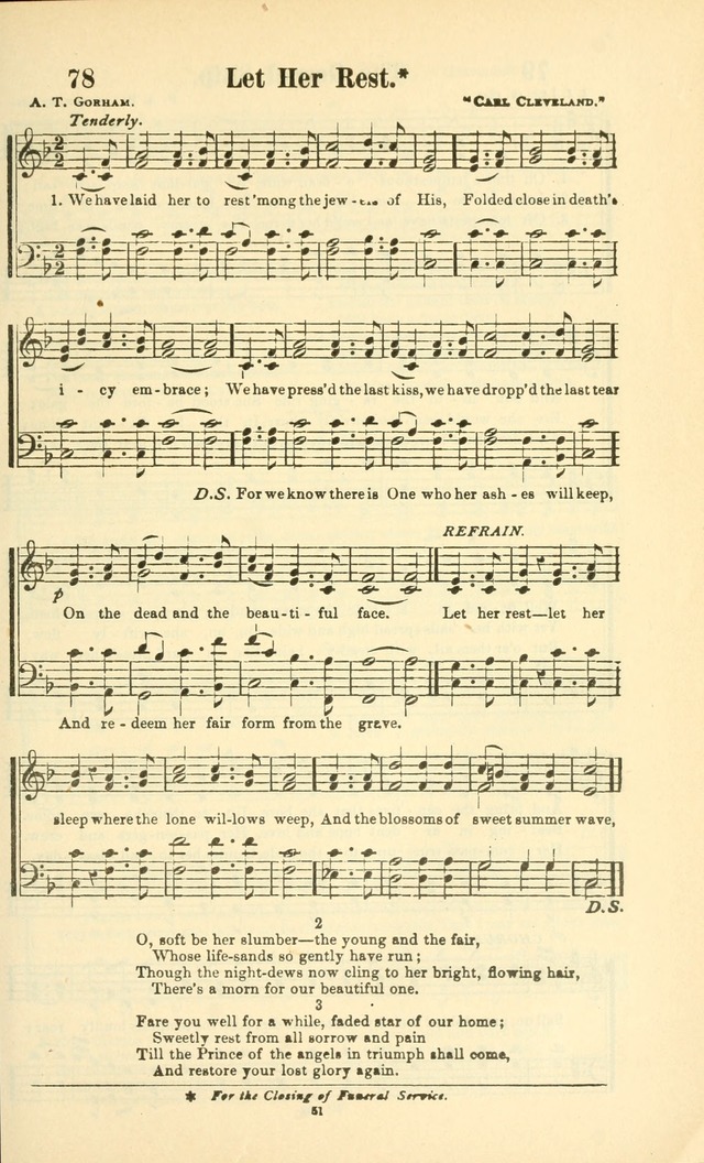 The New Jubilee Harp: or Christian hymns and songs. a new collection of hymns and tunes for public and social worship (With supplement) page 51